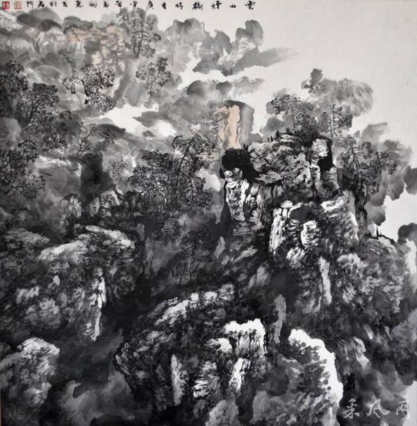 石家庄画家刘惠民巨幅山水挂进天安门