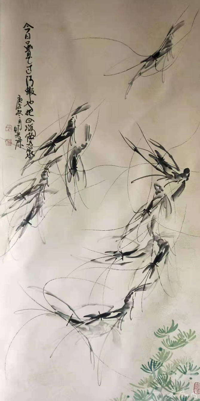 龙行天下——画家陈宏林的墨虾情怀        陈宏林,知名画家,别号"